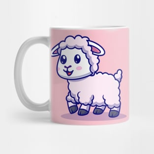 Cute Baby Sheep Walking Cartoon Mug